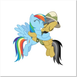 Rainbow Dash and Daring Do hug 2 Posters and Art